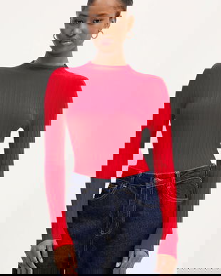 Morgan pulover culoarea roșu, light, cu turtleneck, MROYA