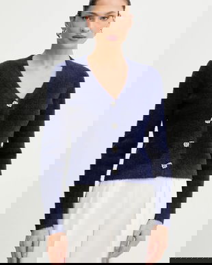 Morgan cardigan culoarea bleumarin, MCLEMI