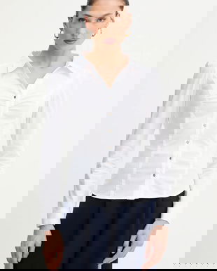 Morgan cămașă culoarea alb, cu guler clasic, slim, CARAM1.N