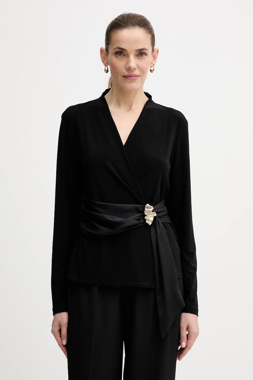 Joseph Ribkoff bluză culoarea negru, uni, 254117