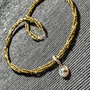 Colier argint X3 obsidian auriu labradorit charm argint minimalist boho chic trendy - Transport gratuit