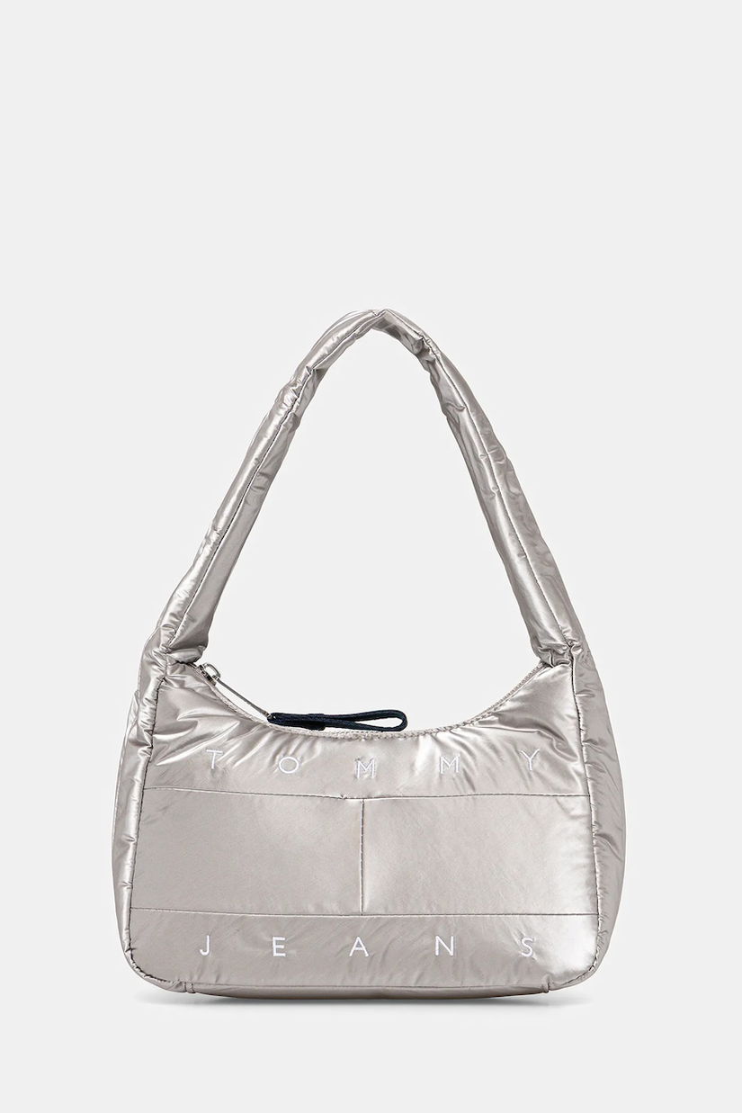 Tommy Jeans poșetă culoarea argintiu, AW0AW18066