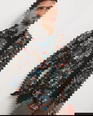 Medicine camasa din bumbac cu guler clasic, regular