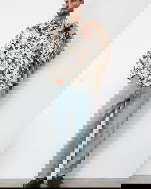 Medicine camasa din bumbac cu guler clasic, regular