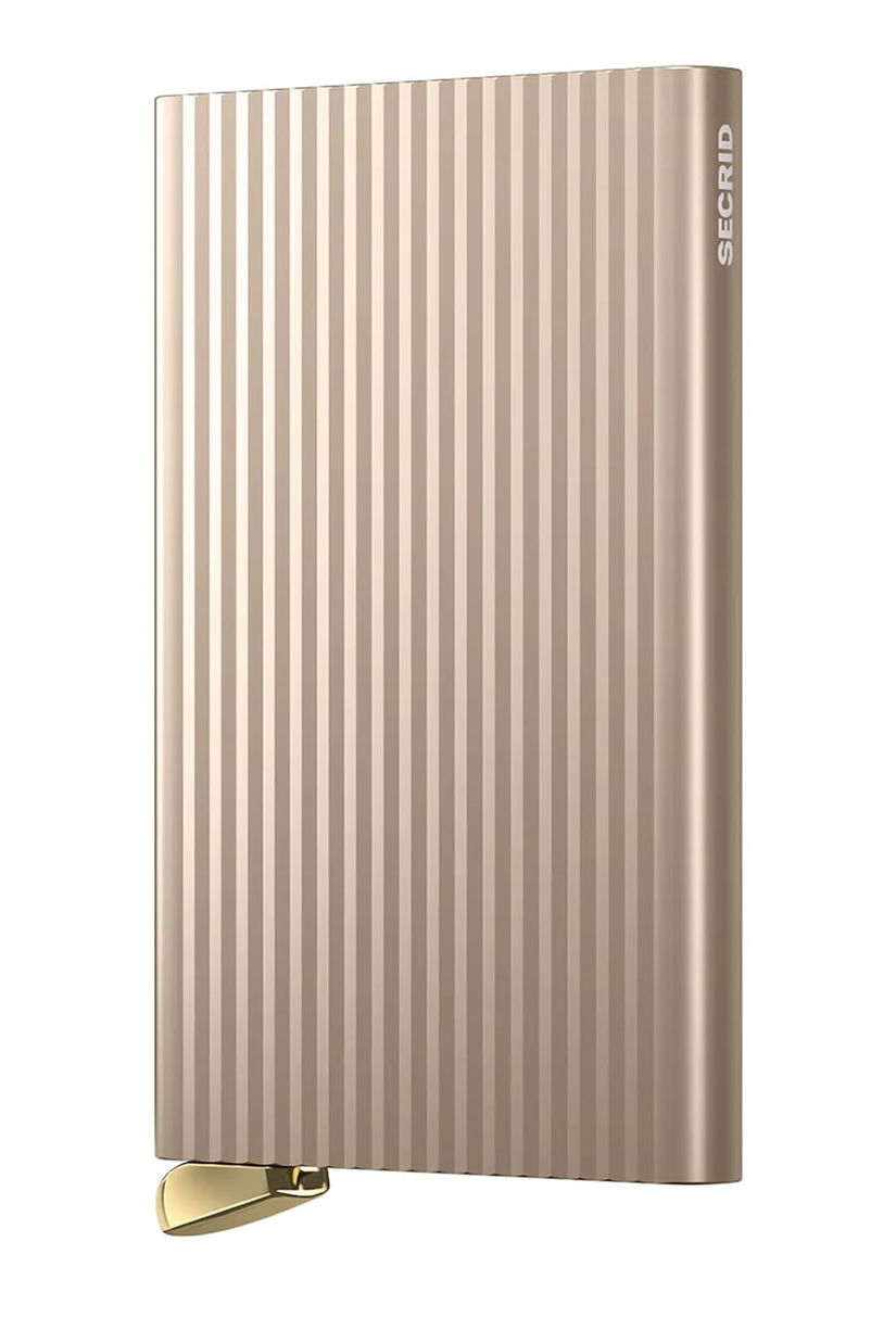 Secrid card-holder FLUTED culoarea bej