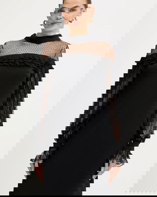 Luisa Spagnoli rochie culoarea negru, mini, drept, 542393