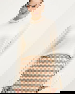 Luisa Spagnoli pulover de lână culoarea bej, 100121