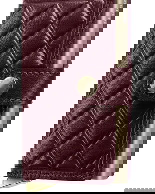 Secrid portofel de piele EMBOSS DIAMOND culoarea bordo