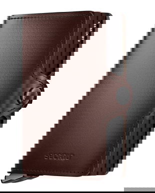 Secrid portofel de piele DUSK culoarea maro