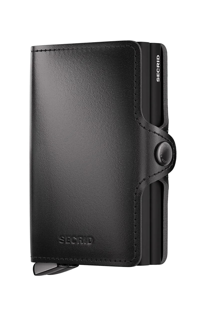 Secrid portofel de piele DUSK culoarea negru