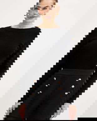 Morgan pulover culoarea negru, MTECNA