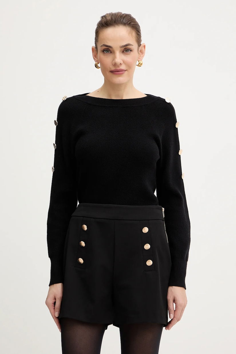 Morgan pulover culoarea negru, MTECNA