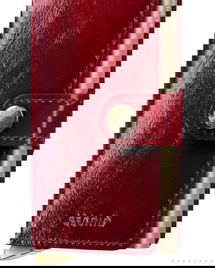 Secrid portofel de piele NAPLAK culoarea roșu