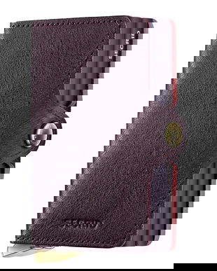 Secrid portofel de piele BASCO culoarea bordo