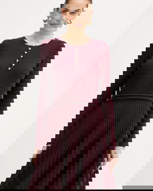 Morgan rochie culoarea bordo, mini, evazați, RMCOSI