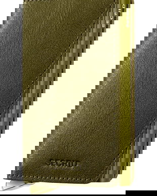 Secrid portofel de piele BASCO culoarea verde