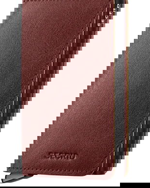 Secrid portofel de piele BASCO culoarea maro