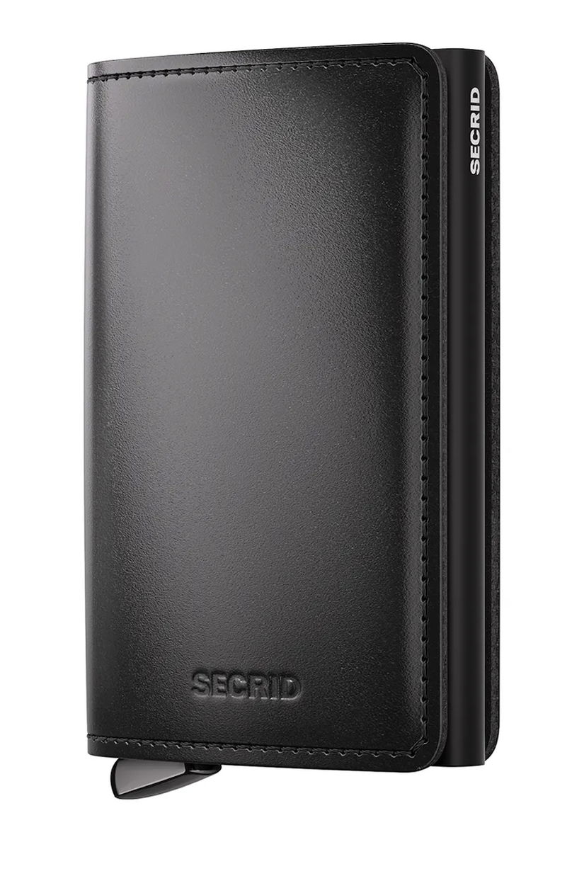 Secrid portofel de piele DUSK culoarea negru