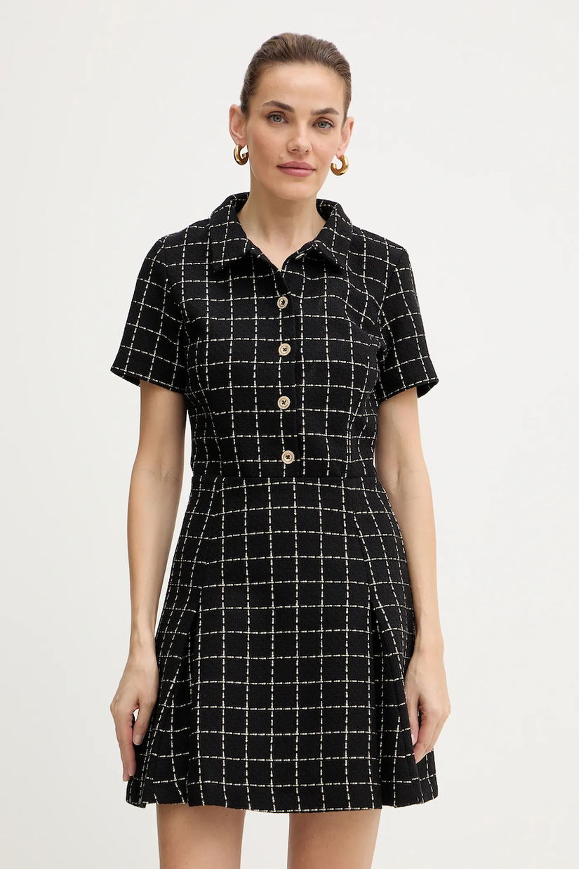 Morgan rochie culoarea negru, mini, evazați, RILMA