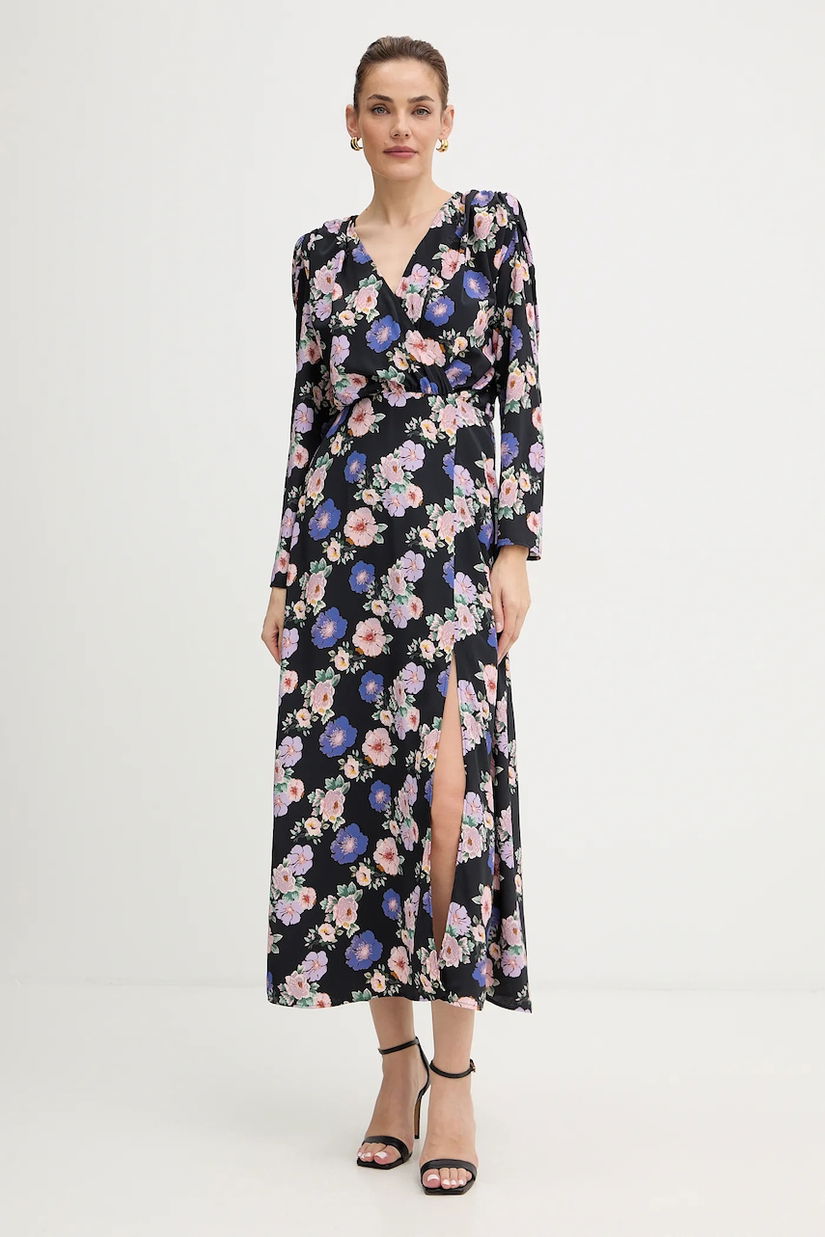 Morgan rochie culoarea gri, maxi, drept, ROBIE.F