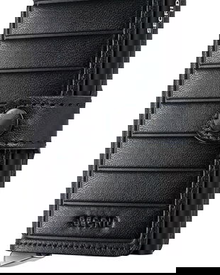 Secrid portofel de piele EMBOSS LINES culoarea negru