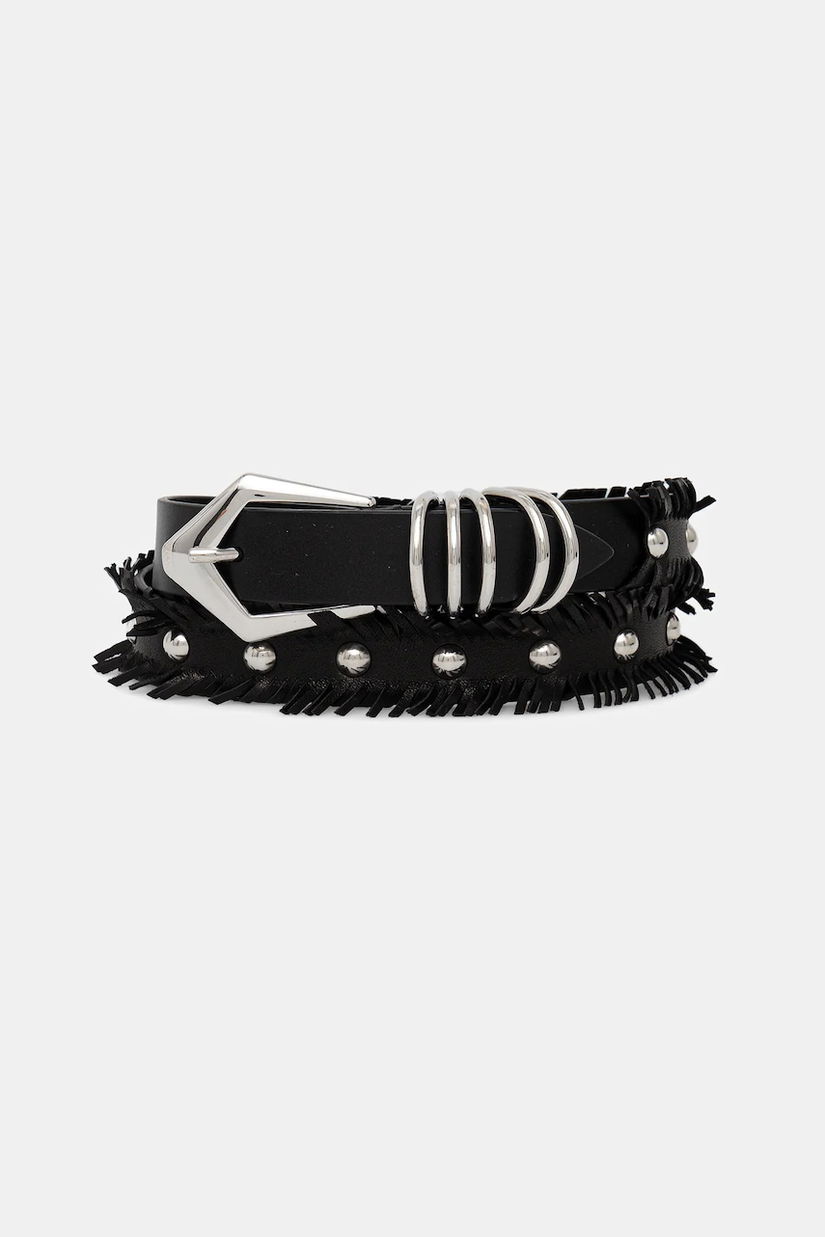 IRO curea de piele WM50STING culoarea negru, STING