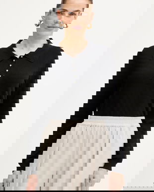 Morgan pulover culoarea negru, light, MPOLI