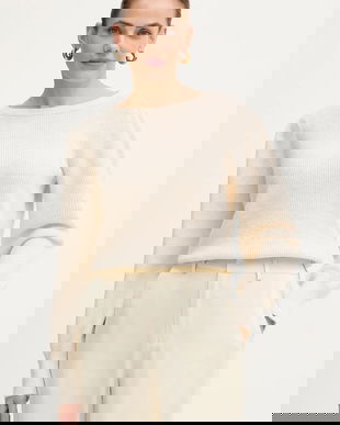 Morgan pulover culoarea bej, light, MJESA