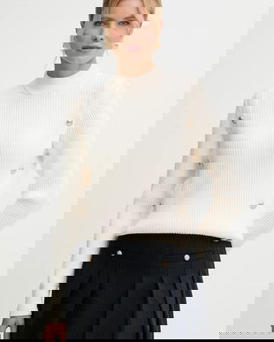 Morgan pulover culoarea bej, MCOOL