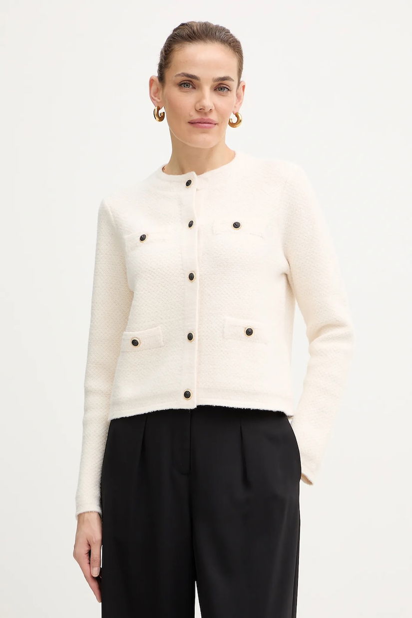 Morgan cardigan din amestec de lână culoarea bej, light, MVIC