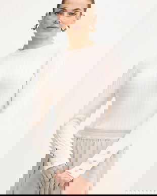 Morgan pulover culoarea bej, light, cu turtleneck, MCIELO