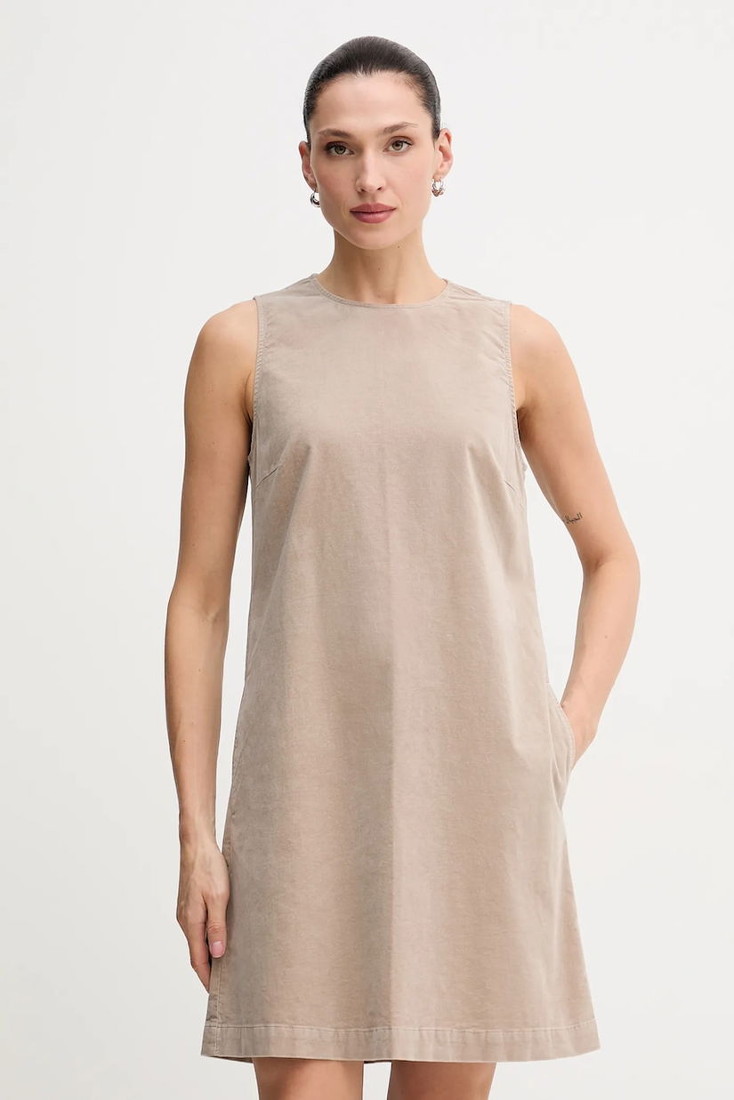 Marc O'Polo rochie de catifea culoarea bej, mini, evazați, 511096821331