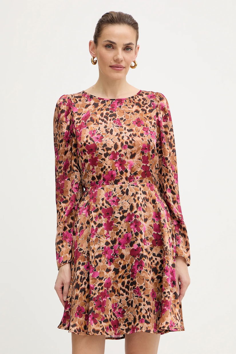 Morgan rochie culoarea maro, mini, evazați, RIZAC.F