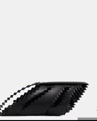 Themoire poșetă culoarea negru, TMCOAFN1