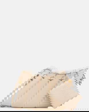 Themoire poșetă culoarea bej, TMFW25DFEDF81