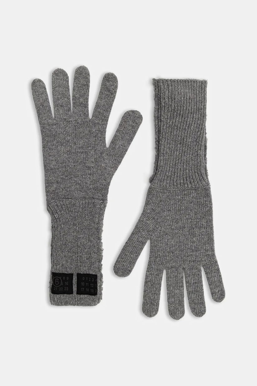 MM6 Maison Margiela mănuși cu lână culoarea gri, S62TS0078.M13198.854