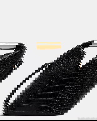 MM6 Maison Margiela poșetă de piele culoarea negru, SB6WD0042.P8650.T8013