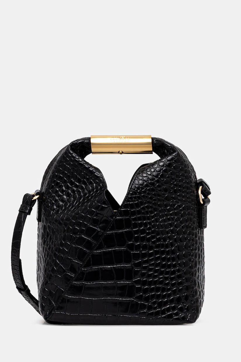MM6 Maison Margiela poșetă de piele culoarea negru, SB6WD0042.P8650.T8013
