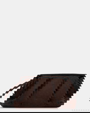 Themoire geantă de mână din piele întoarsă culoarea maro, TMFW25AFSUE109