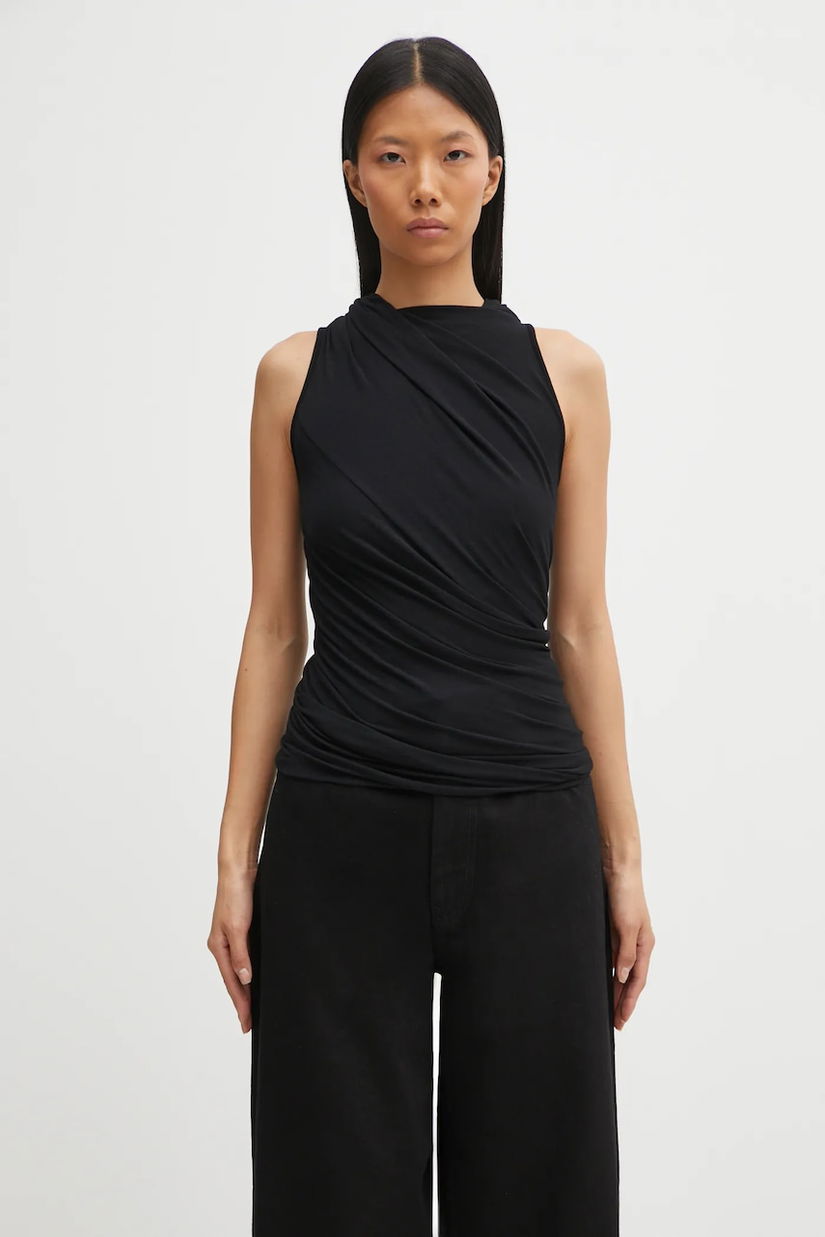 Rick Owens Lilies bluză din cașmir Luna culoarea negru, uni, LI02E3109.JBWS
