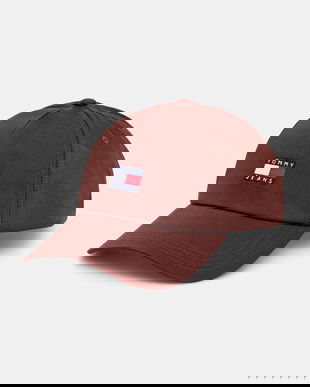 Tommy Jeans șapcă de baseball din bumbac culoarea maro, cu imprimeu, AM0AM12933