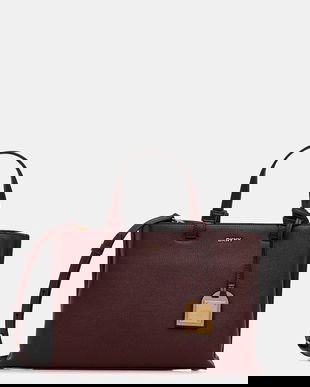 Dkny geantă de piele culoarea bej, R44D1I53