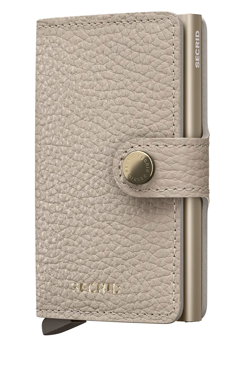 Secrid portofel de piele PEBBLE culoarea bej, MPe-Cappuccino