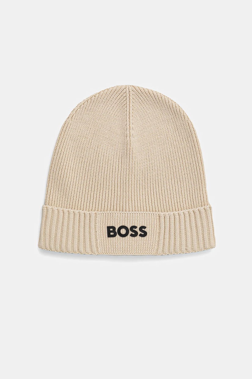 BOSS Green căciulă de lână BOSS GREEN culoarea alb, 50499423