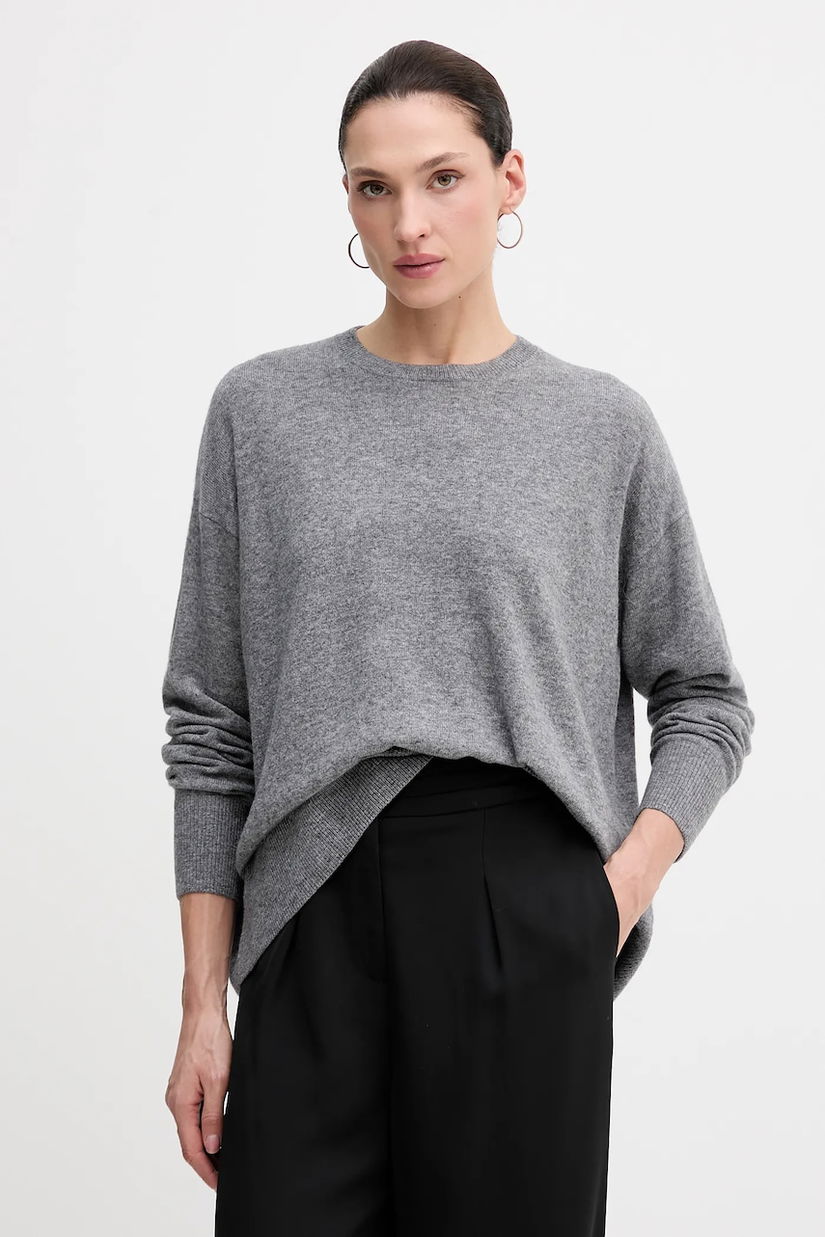 Sisley pulover din amestec de lână culoarea gri, light, 18AYM103K