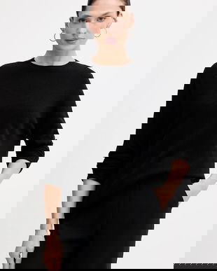 Sisley pulover din amestec de lână culoarea negru, light, 18AYM103K