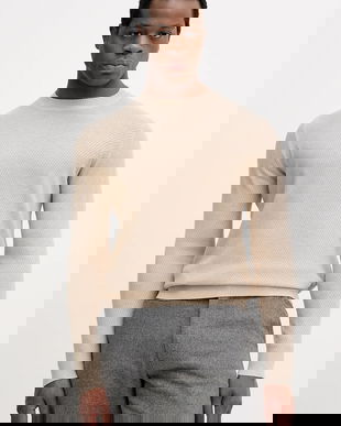 Sisley pulover din amestec de lână culoarea bej, light, 1041S104H