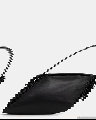 Kenzo geantă de piele culoarea negru, FF62SA828L01