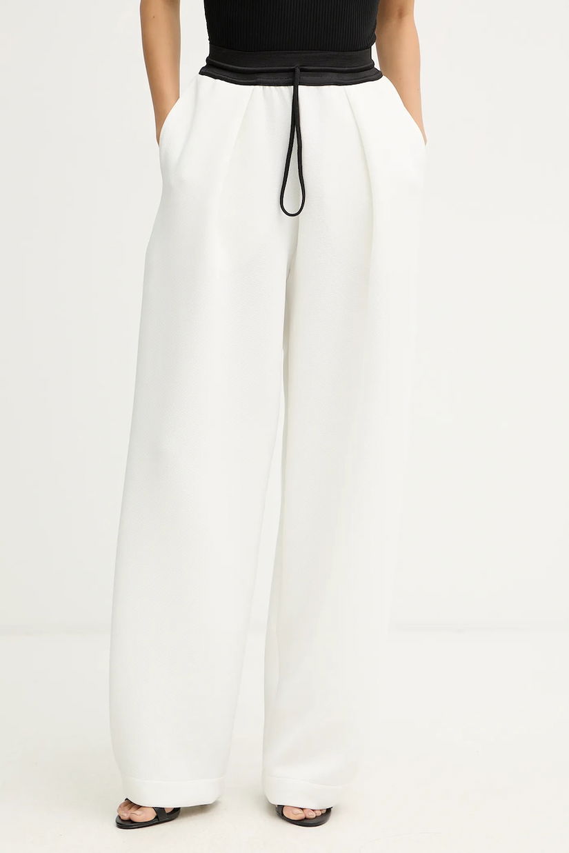 MMC STUDIO pantaloni de trening culoarea alb, uni, VERITE.SWEATPANTS