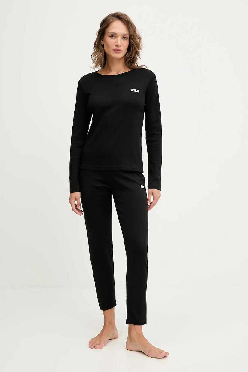 Fila pijamale de bumbac culoarea bleumarin, bumbac, FPW4189